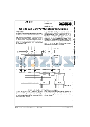 AN-683 datasheet - 300 MHz Dual Eight-Way Multiplexer/Demultiplexer