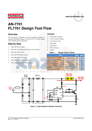 AN-7701 datasheet - FL7701 Design Tool Flow