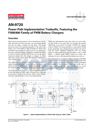 AN-9720 datasheet - Power Path Implementation Tradeoffs