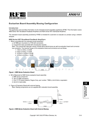 AN0010 datasheet - Evaluation Board Assembly Biasing Configuration