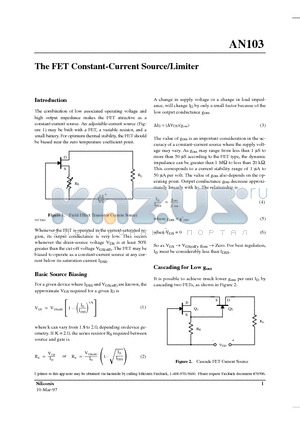 AN103 datasheet - The FET Constant-Current Source/Limiter