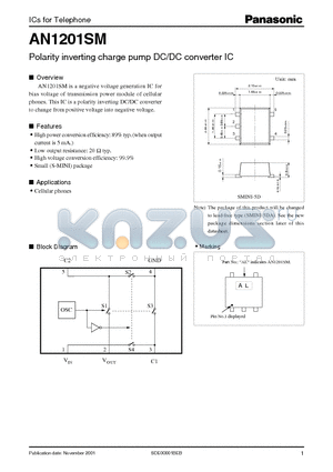 AN1201SM datasheet - Polarity inverting charge pump DC/DC converter IC