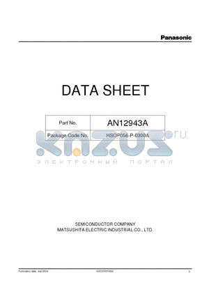 AN12943A datasheet - Audio signal processing IC for notebook PC