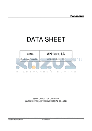 AN13301A datasheet - Silicon Monolithic Bi - CMOS IC