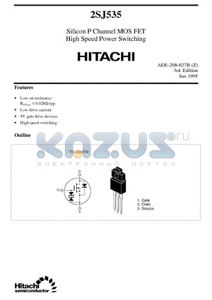 2SJ535 datasheet - Silicon P Channel MOS FET High Speed Power Switching