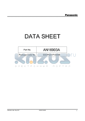 AN16903A datasheet - IC for sound multiplex demodulation in NTSC (Japanese TV mode)