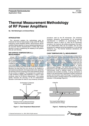 AN1955 datasheet - Thermal Measurement Methodology of RF Power Amplifiers