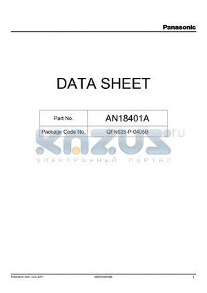 AN18401A datasheet - Down Converter IC for GPS
