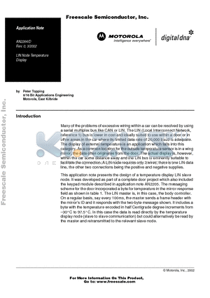 AN2264 datasheet - Freescale Semiconductor, Inc.