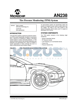 AN238 datasheet - Tire Pressure Monitoring (TPM) System