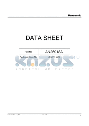 AN26018A datasheet - LNA IC for UHF Band (400 MHz to 800 MHz) Applications
