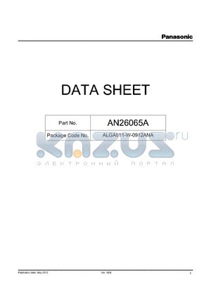 AN26065A datasheet - UMTS Triple Band LNA-IC (Band I, II, IV, IX / V, XIII)