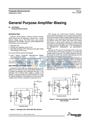 AN3100 datasheet - General Purpose Amplifier Biasing