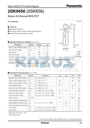 2SK0656 datasheet - For Switching