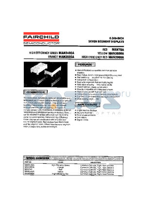 AN38 datasheet - 0.300-INCH SEVEN SEGMENT DISPLAYS