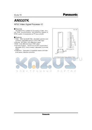 AN5337 datasheet - NTSC Video Signal Processor IC