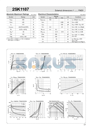 2SK1187 datasheet - MOSFET