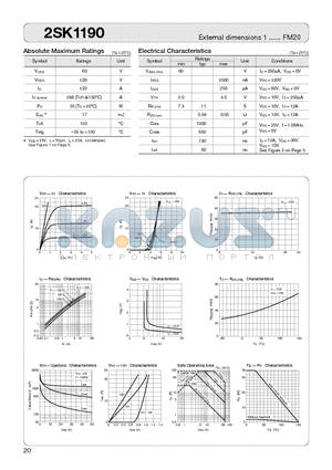 2SK1190 datasheet - MOSFET