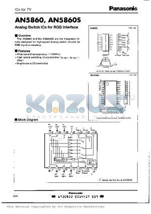 AN5860 datasheet - Analog Switch ICs for RGB Interface