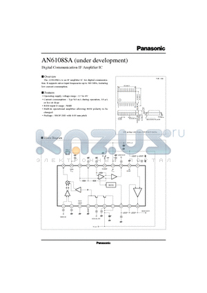 AN6108SA datasheet - Digital Communication IF Amplifier IC