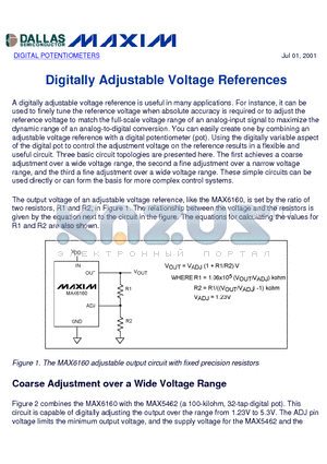 AN629 datasheet - Digitally Adjustable Voltage References