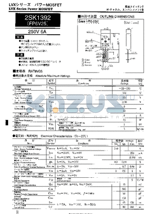 2SK1392 datasheet - LVX Series Power MOSFET