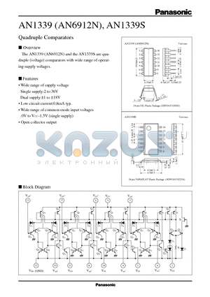 AN6912N datasheet - Quadruple Comparators