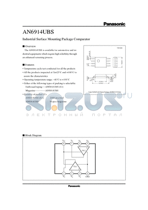 AN6914UBS datasheet - Industrial Surface Mounting Package Comparator