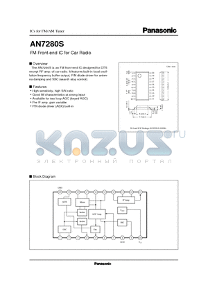 AN7280S datasheet - FM Front-end IC for Car Radio