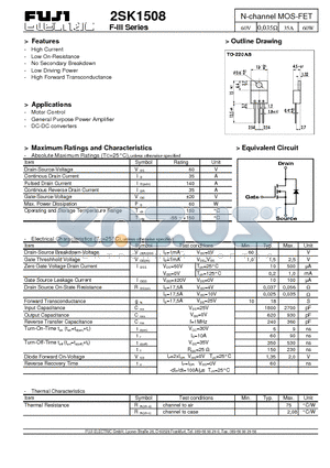 2SK1508 datasheet - N-channel MOS-FET