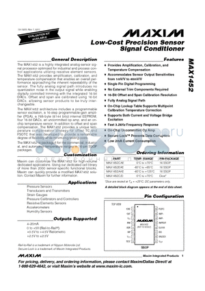 AN753 datasheet - Low-Cost Precision Sensor Signal Conditioner