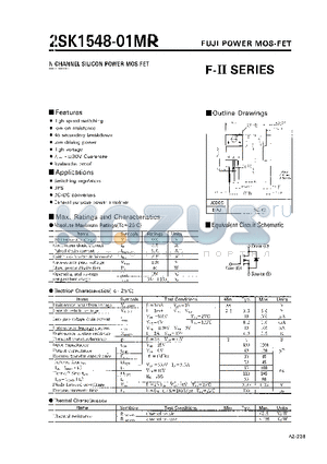 2SK1548-01M datasheet - N-CHANNEL SILICON POWER MOS-FET