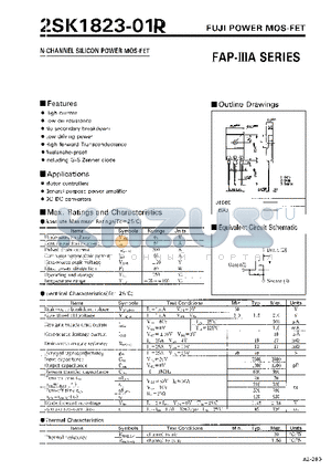 2SK1823-01R datasheet - N-CHANNEL SILICON POWER MOSFET