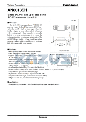 AN8013SH datasheet - Single-channel step-up or step-down DC-DC converter control IC
