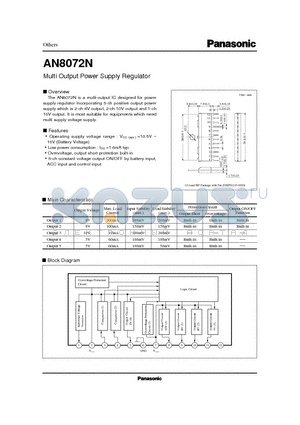 AN8072 datasheet - Multi Output Power Supply Regulator