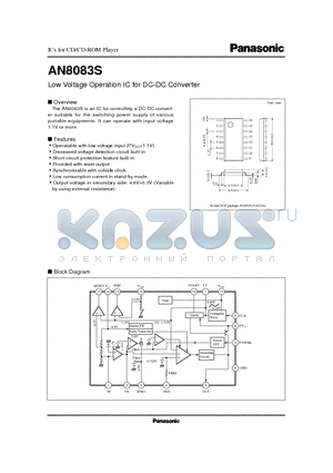 AN8083S datasheet - Low Voltage Operation IC for DC-DC Converter