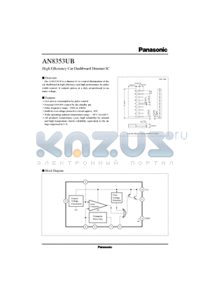 AN8353UB datasheet - High Efficiency Car Dashboard Dimmer IC