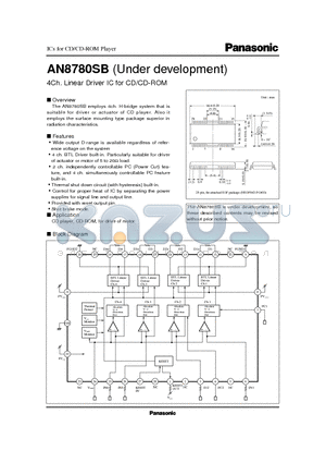 AN8780SB datasheet - 4Ch. Linear Driver IC for CD/CD-ROM