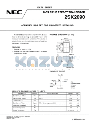 2SK2090 datasheet - N-Channel MOS FET FOR HIGH-SPEED SWITCHING