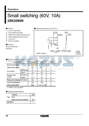 2SK2095N datasheet - Small Switching