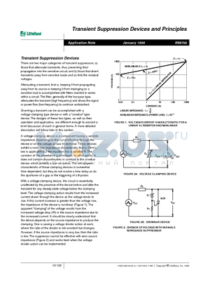 AN9768 datasheet - Transient Suppression Devices and Principles