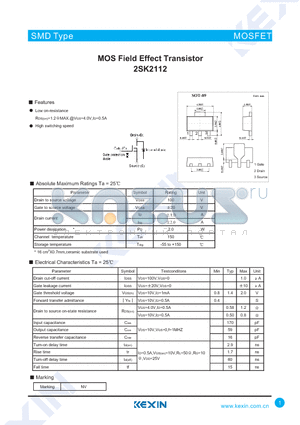 2SK2112 datasheet - MOS Field Effect Transistor