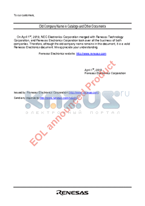 2SK216 datasheet - Old Company Name in Catalogs and Other Documents