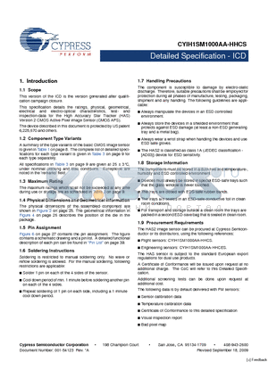 CYIH1SM1000AA-HHCES datasheet - Detailed Specification - ICD