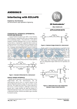 AND8066 datasheet - Interfacing with ECLinPS