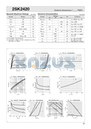 2SK2420 datasheet - MOSFET