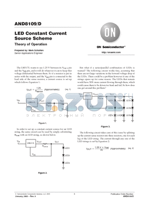 AND8109 datasheet - LED CONSTANT CURRENT SOURCE SCHEME