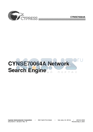 CYNSE70064A-66BGC datasheet - Search Engine