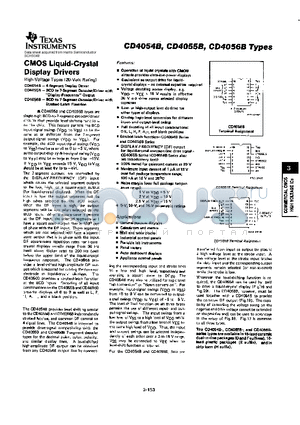 CD4056 datasheet - CMOS LIQUID-CRYSTAL DISPLAY DRIVERS