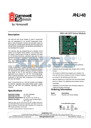 ANU-48 datasheet - Remote LED Driver Module